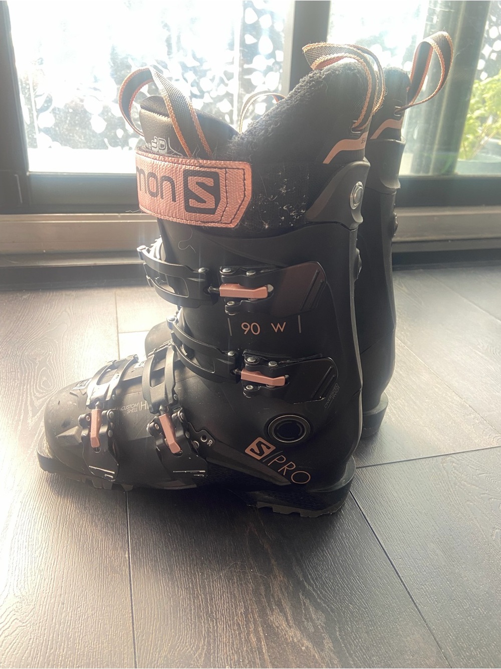 Salomon S/Pro 90 W Black with Pink Accents Ski Boots